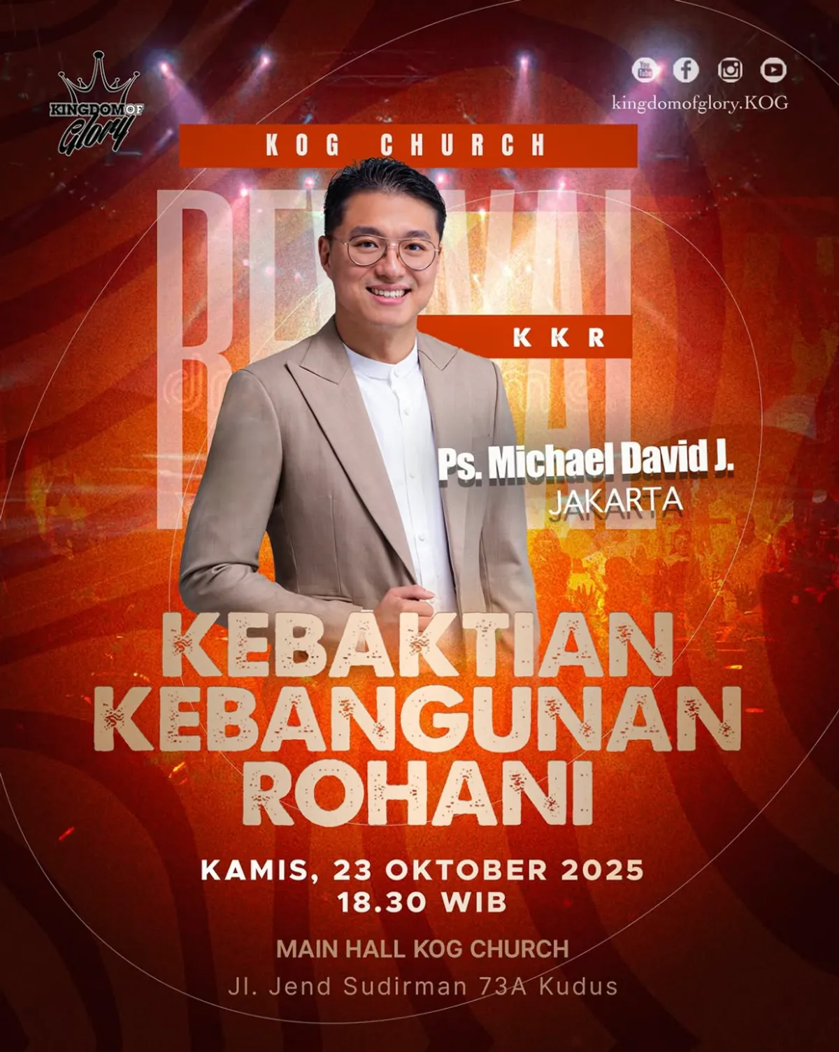 KKR Ps. Michael David Jeremiah event poster